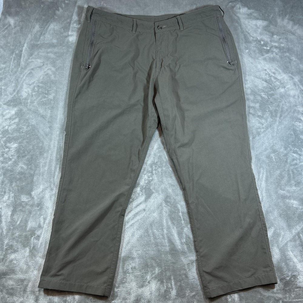 Clothing Arts Pickpocket Proof Pants Mens 38x28 Olive Green Nylon Travel Outdoor